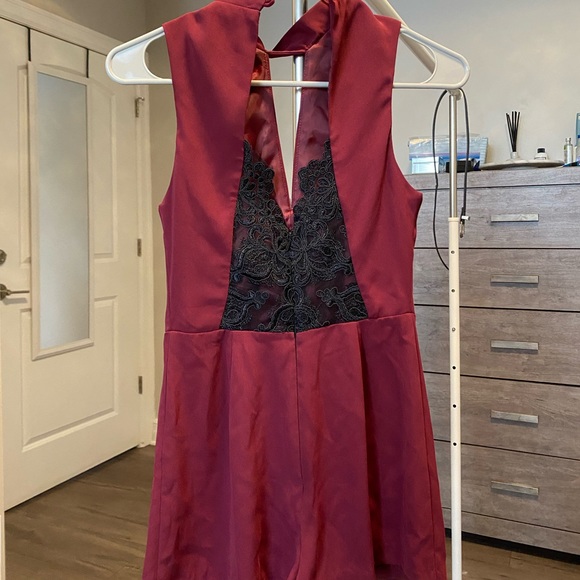 Burgundy romper from Topshop - Picture 3 of 4